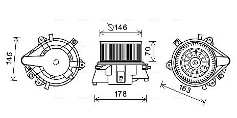 AVA QUALITY COOLING Вентилятор салона FT8451